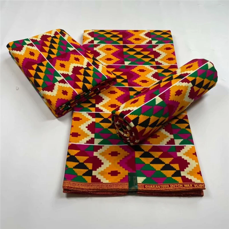 2021 New Hot Sale African Wax Fabric Cotton Material Nigerian Ankara Block Prints Batik Dutch High Quality Sewing Cloth VL-40