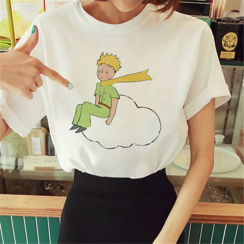 Hot Spring Summer Little Prince Graphic Women's T-Shirt Little Prince Graphic Tees Vouge Shirts For women O-Neck Short Sleeve cheap t shirts Tees