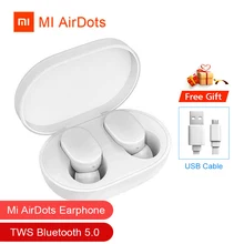 Xiaomi mi AirDots TWS Bluetooth наушники беспроводные наушники-вкладыши гарнитура с mi c и зарядной док-станцией Молодежная версия