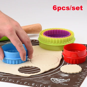 

6 Pcs/set Round Shape Cookie Cutter Cake Mold Biscuit Fondant DIY Cake Kitchen Cooking Tools 6 size together