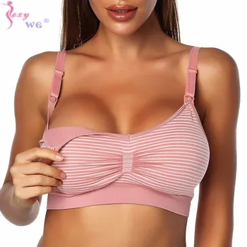 

SEXYWG Maternity Wireless Full Coverage Breastfeeding Nursing Bra Wirefree Cotton Nursing Bra Soft Cup Sleeping Underwear
