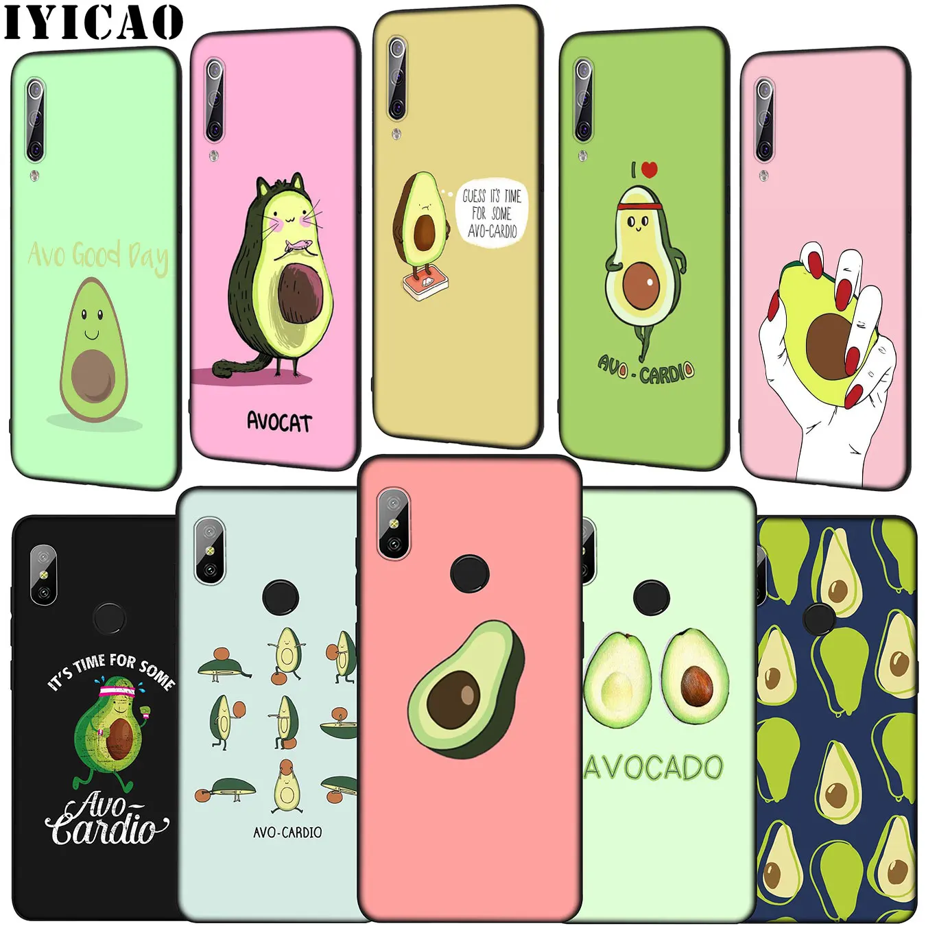 Avo Cardio Avocado Soft Phone Case for Xiaomi Mi 10 9 9T A3 Pro CC9 CC9E 8 SE A2 Lite A1 6 pocophone f1 Mi10 |
