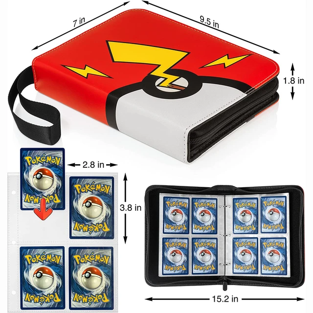 Pour le classeur de cartes Pokémon 400 poches, classeur de cartes à  collectionner avec 50 pochettes amovibles pour Pokemon, Tcg, Yu-gi-oh,  Yoto, Skylander, Pm, Gx Ex, Footba