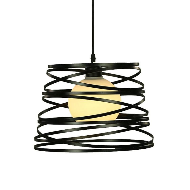  LED Pendant Lights Restaurant Single Head Iron Art Hanging Lamp Kitchen Coffee House Lighting Fixtu - 4000290102659