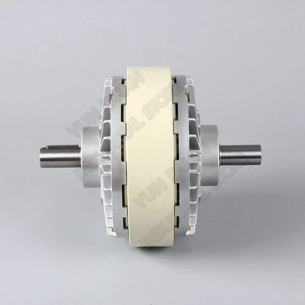  10kg 100Nm DC24V Double Shaft Dual Axle Magnetic Powder Clutch & 3A Manual Tension Controller Kits 
