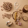 20PCS Wooden Ring Baby Teether 25mm/30mm Circle Beech Ring Natural Wood Rodent Teething Rings DIY Bracelet Ornaments Accessories 3