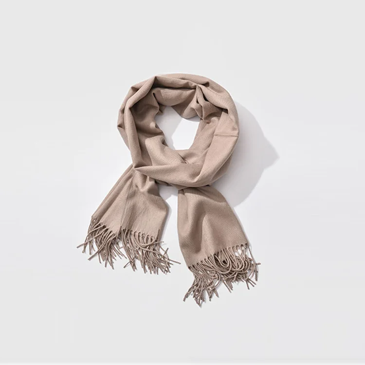 28 цветов, индивидуальный однотонный шарф с кисточками для женщин, кашемировый зимний шарф с вышивкой для девушек, шарф, подарок - Цвет: No.12