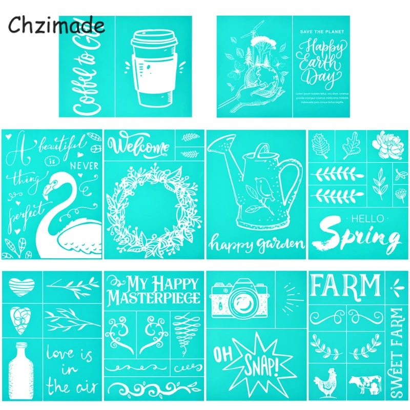 Chzimade 10 шт./лот приветствуется самоклеящаяся шелкография сетка трафарет передача