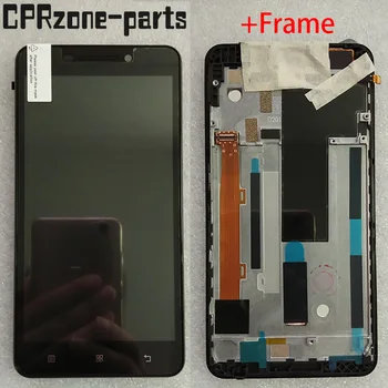 

5.0" lcd with frame For Lenovo A5000 phone LCD display with touch screen sensor digitizer assembly Free shipping