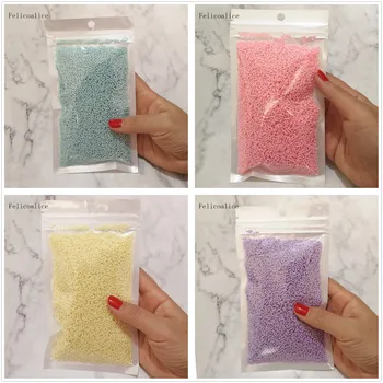 

100g/lot Fake Candy Sweets Sugar Clays Sprinkles for Crafts Making Filler Phone Decoration DIY toys (about 3-5mm)