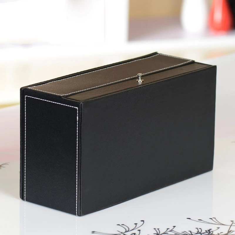 Manufacturer Desk Tissue Box Cover Drawer Paper Towel Box Tissue Remote Control Holder Box PU Tissue Box Home Office