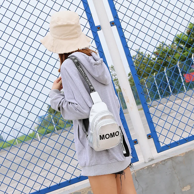 

New Style Korean-style Sequin Chest Pack Versitile Fashion Change Versatile Travel Bag Convenient WOMEN'S Bag Bag
