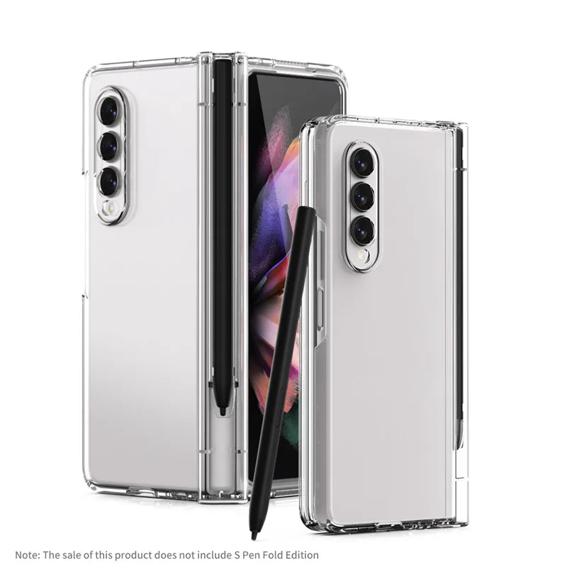 samsung silicone cover For Samsung Galaxy Z Fold 3 Case with Hinge Protection & S Pen Slot for Zfold 3 Full Protection Cover Front Screen Protector kawaii phone case samsung Cases For Samsung