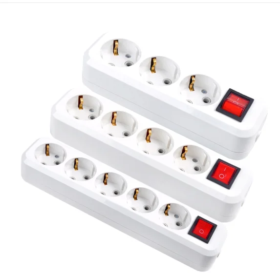 Liprety штепсельная вилка европейского стандарта 3/4/5 AC Мощность 250V 10A Мощность полосы ЕС штекер розетка удлинителя Мощность полосы адаптер 1,5 м кабель-удлинитель