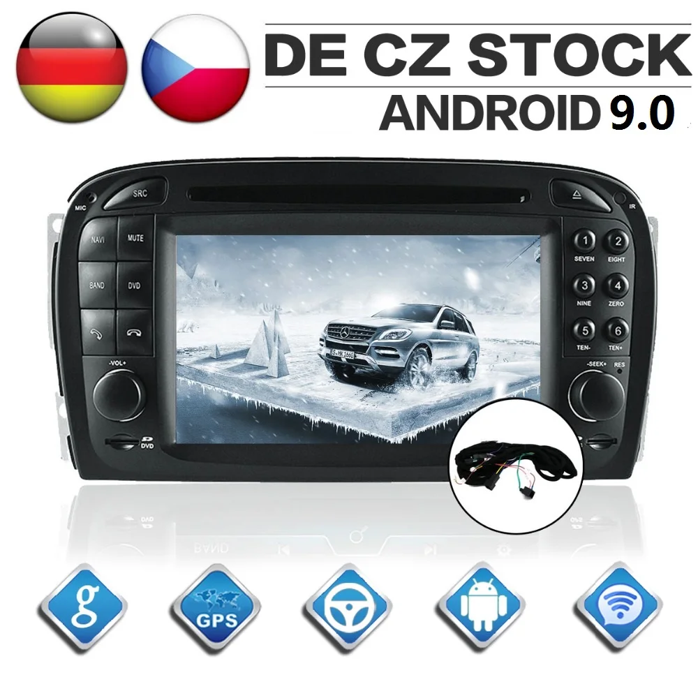 Android 9 0 автомобиля gps навигация dvd плеер для Mercedes Benz SL SL500 SL230 R230 2001 2002 2003 2004 2005 2006 2007