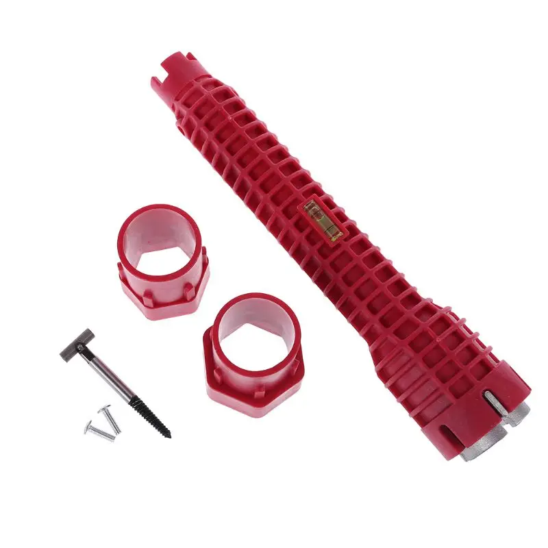 Faucet and Sink Installer Wrench Anti-Slip Handle Double Head Wrench Tool with Extra-long Design Bathroom Pipeline Maintenance