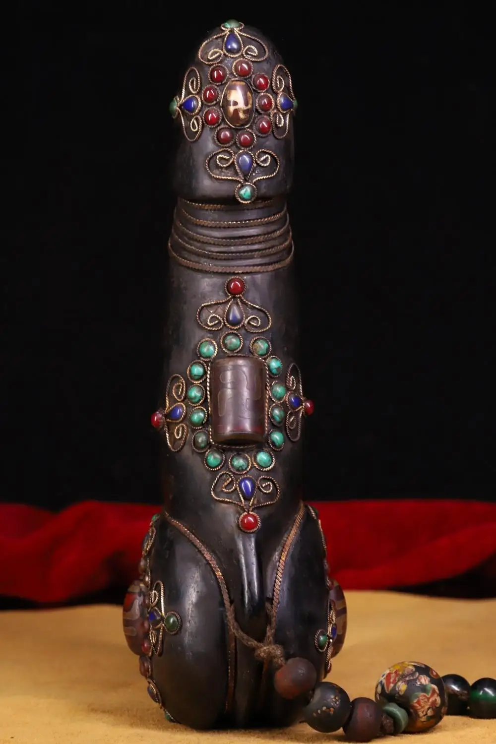 

wedding decoration Tibetan Monastery Collection Copper tires are beaten by hand, chiseled, happy Buddha statue Elephant Statue