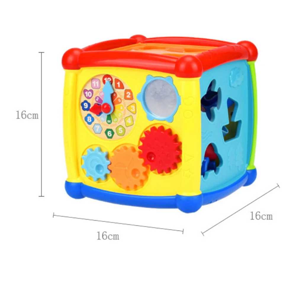 1 Набор образовательных кубиков кирпичи животных геометрическая форма соответствия блоки сортировочная коробка пластиковые детские развивающие игрушки строительные блоки