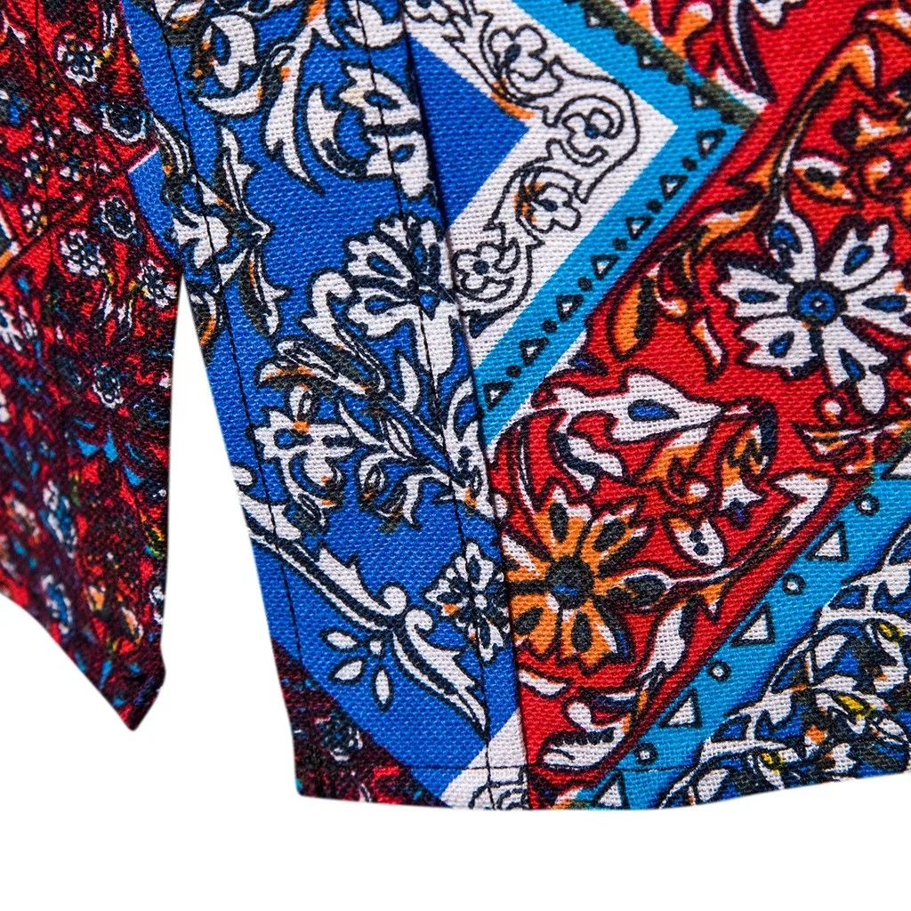 Мужская пляжная гавайская рубашка Весна Осень VogueMen рубашки Slim Fit с длинным рукавом мужская одежда VogueCamisas Masculina уличная