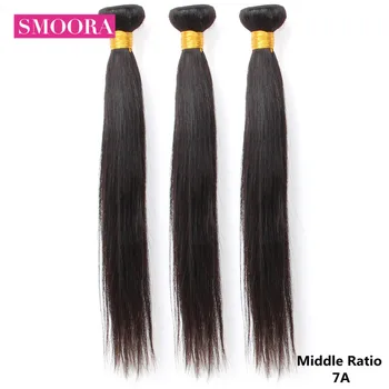 

Peruvian Straight Human hair Bundles Weave 8-28 Inches Natural Black Hair Extensions 3 Bundles Deal Non-remy