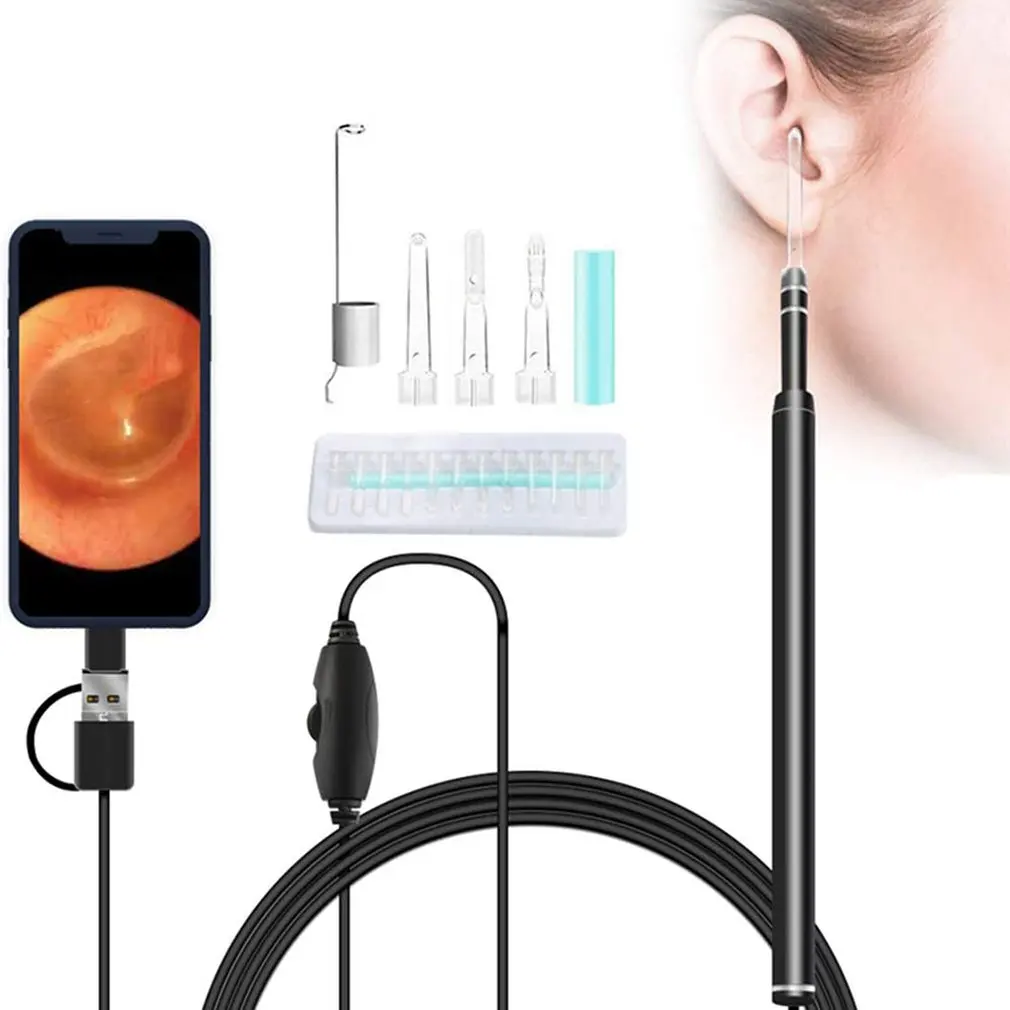 Otoscope With 6 Led Lights Digital Ear Cleaning Otoscope Camera Earwax