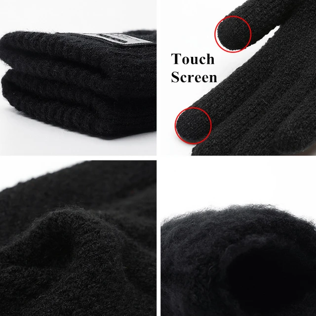 Зимние вязаные  мужские перчатки 6