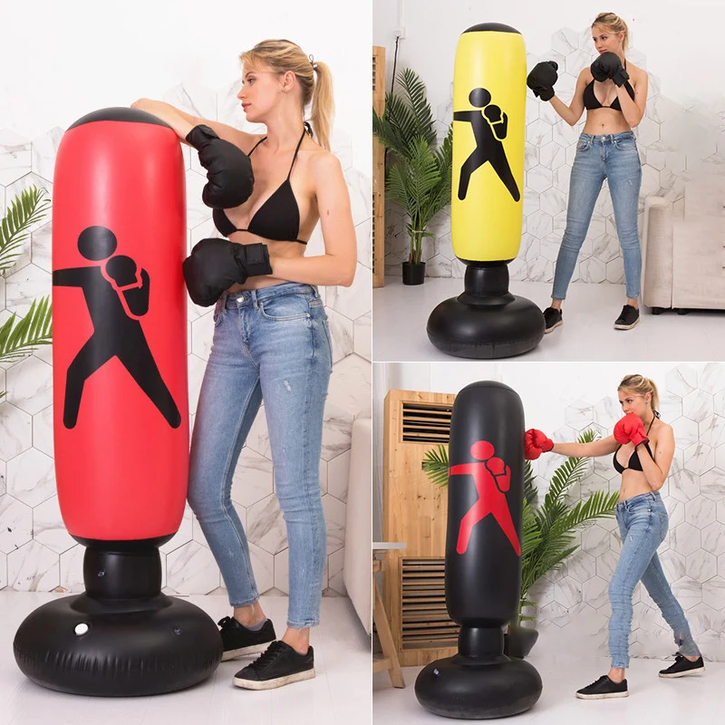 Vertical Inflatable Boxing Column Decompression Punching Bag Adult | Спорт и