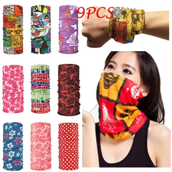 

9PCS Magic Scarf Headwear Bandana Sport Tube UV Face scarf Workout Hiking Foulard Outdoor Riding Protective Handkerchief бандана