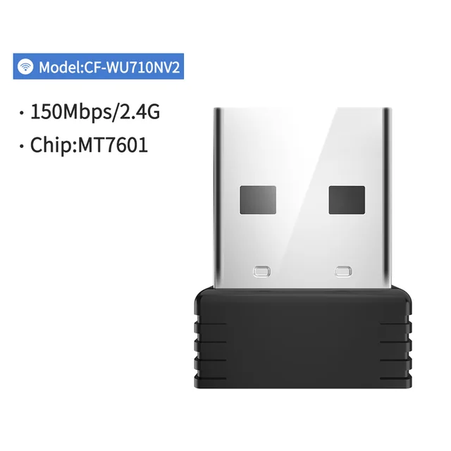 Mini USB Wifi Adapter 802.11b/g/n Antenna 150Mbps USB Wireless Receiver Dongle Network Card Laptop Wi-Fi Dongle PC Wifi Receive CF-WU710N