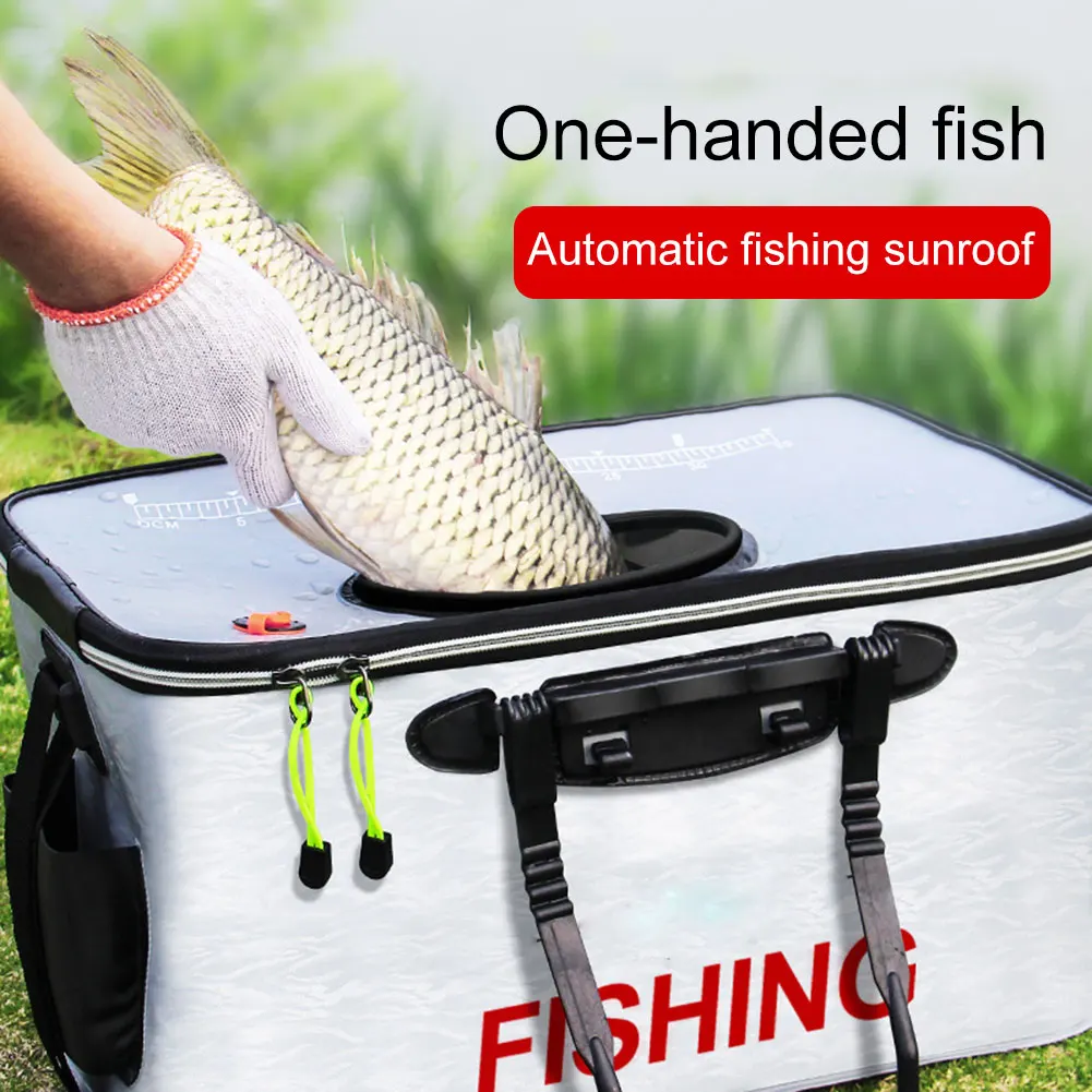 

New Fishing Bucket Box Folding Storage Container Carrier Portable Breathable with Handle XD88