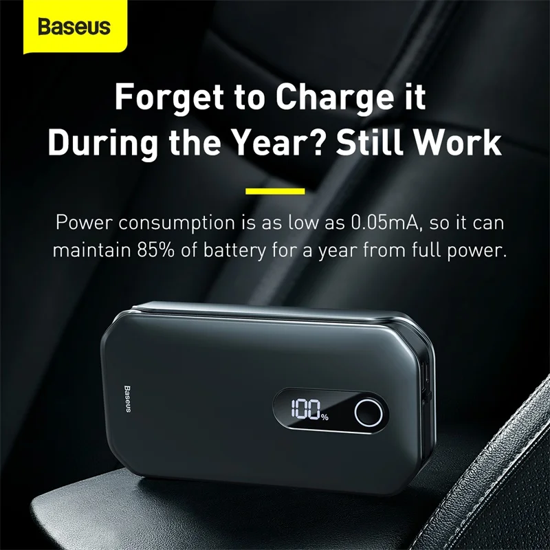 Baseus Auto Starthilfe Power Bank 10000mAh Tragbare Auto Batterie Starter  12V Auto Start Gerät 1000A Auto Notfall starter