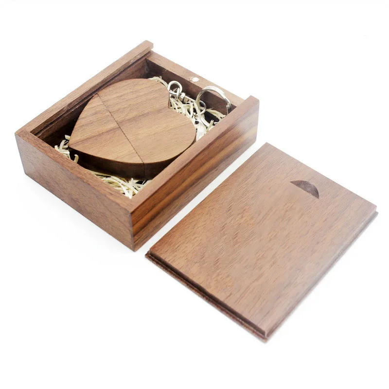 usb flash JASTER 2.0 usb Wooden heart usb+gift Box usb flash drives U disk Pendrive 4GB 8GB 16GB 32GB Wedding gift (over 1 PCS free LOGO) usb 3.0 flash drive USB Flash Drives