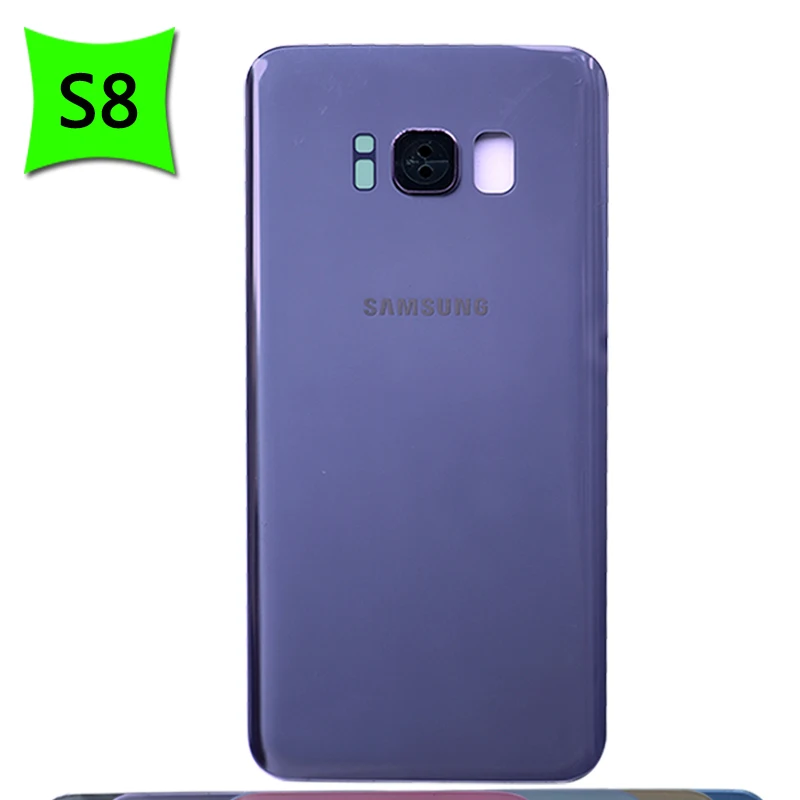 Для samsung Galaxy S8 Plus G950 G955 задняя крышка батарейного отсека стеклянный корпус для S8P S8 задняя крышка батарейного отсека