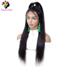 Перуанские прямые парики из натуральных волос на фронтальной основе, предварительно сорванные для черных женщин, волосы Remy, парик из натуральных волос