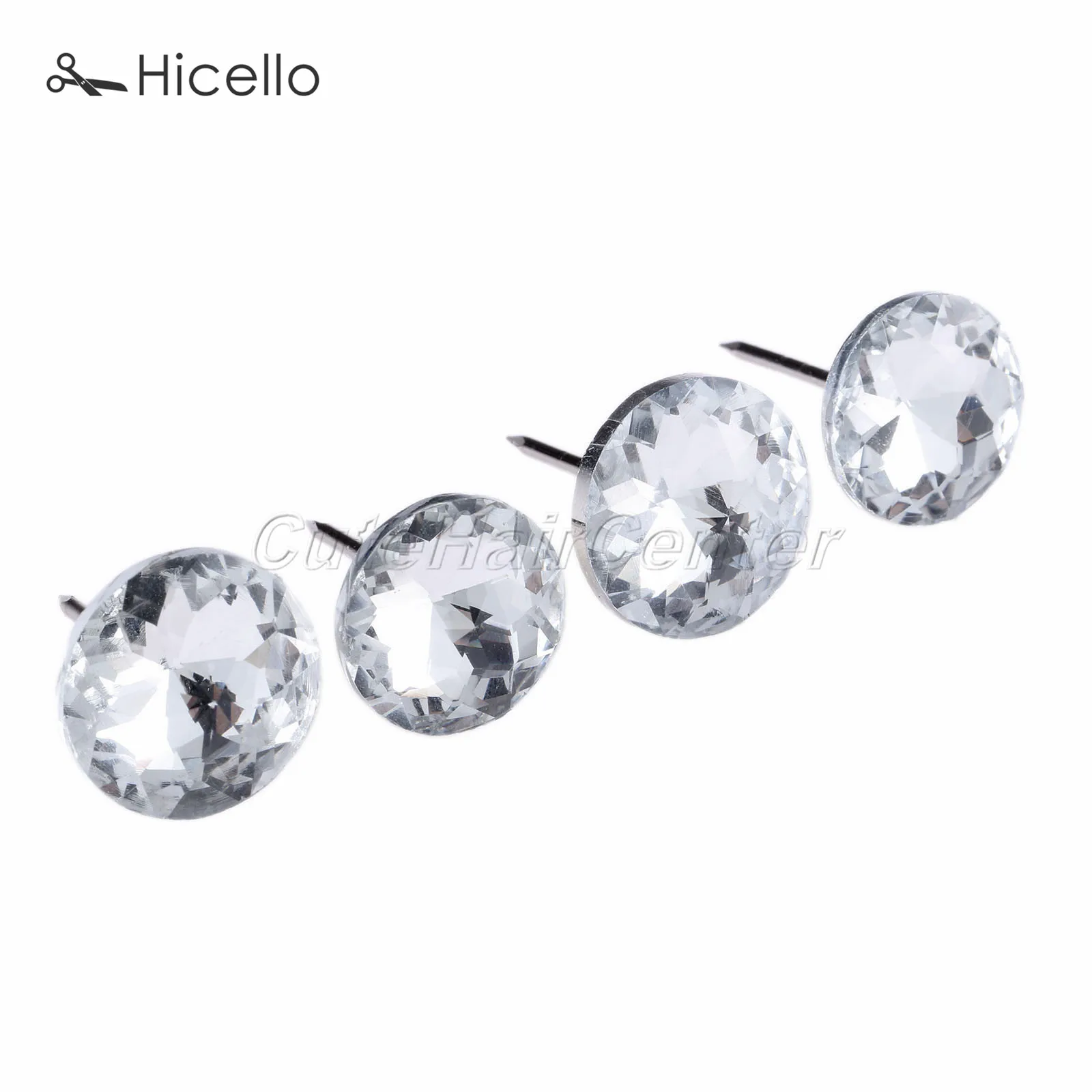 10pcs Crystal Upholstery Nails Button 20mm/22mm Glass Diamond Tacks Pins Flower Knot Sewing Furniture Decoration Hicello