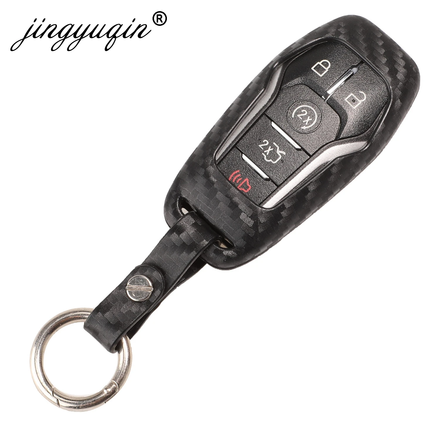 Jingyuqin-Cover-per-chiave-automatica-in-Silicone-morbido-in-fibra-di-carbonio-per-Ford-Lincoln-Escape.jpg Keyforkess Cover per chiave automatica in Silicone morbido in fibra di carbonio per Ford Lincoln Escape Explorer Flex Flex Taurus Fusion Car Styling - Jingyuqin Cover per chiave automatica in Silicone morbido in fibra di carbonio per Ford Lincoln Escape