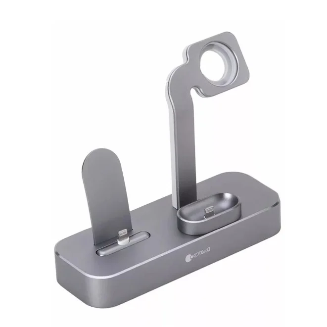 Док-станция COTEetCI Base19 CS7201 для Apple Watch, iPhone, AirPods(Серый