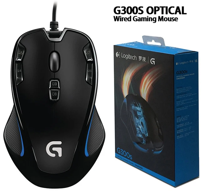 Оригинальная Проводная игровая мышь logitech G403/G502/MX518/G402/G302/G102/G300s с поддержкой настольного компьютера/ноутбука Windows 10/8/7 - Color: G300S