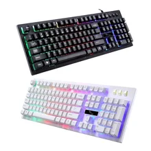 G20 usb prendido teclado mecânico suspenso com led rgb colorido backlight gaming teclado à prova dwaterproof água para computador