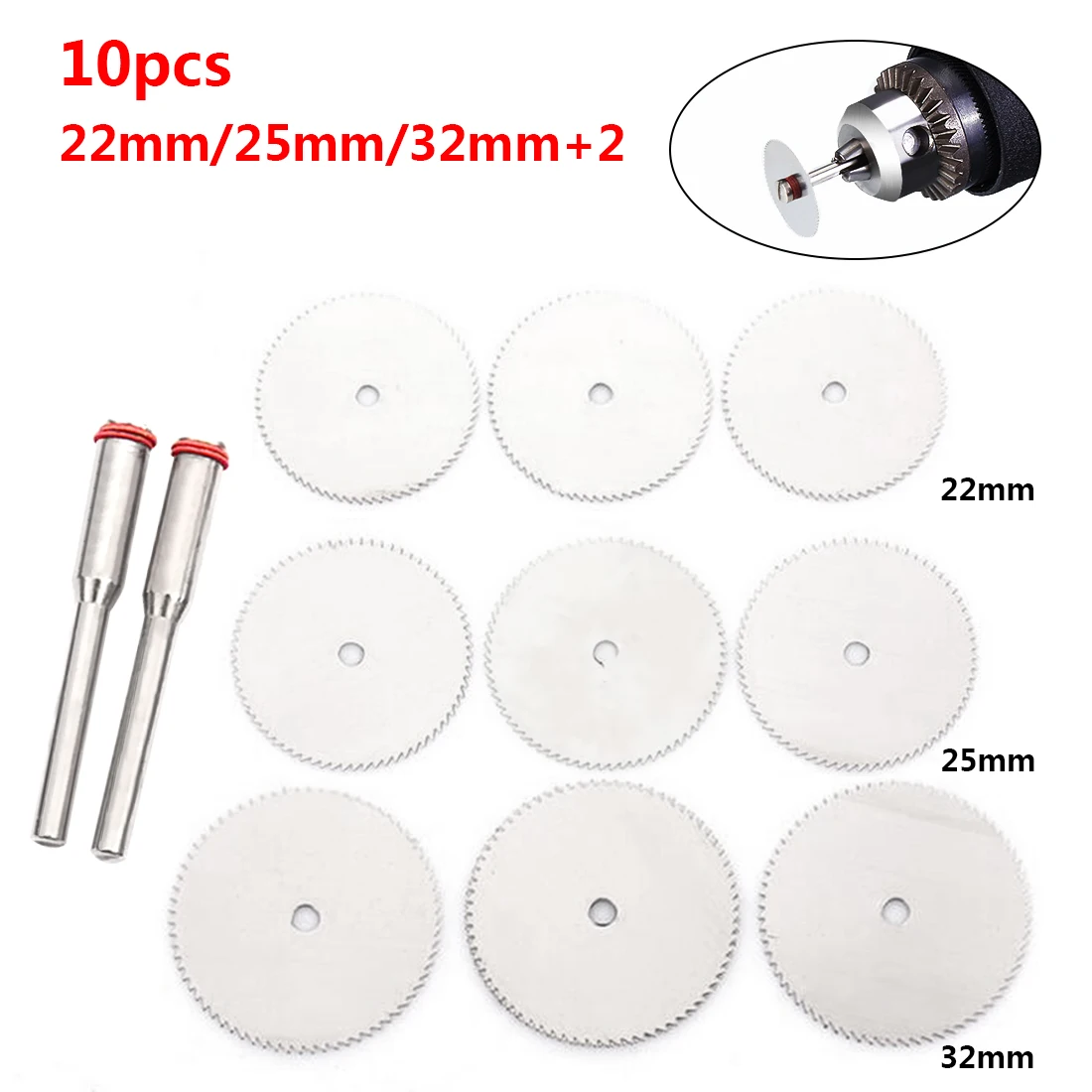 10pcs Mini Drill Rotary Tool Cutting Disc 22/25/32mm Abrasive Tool