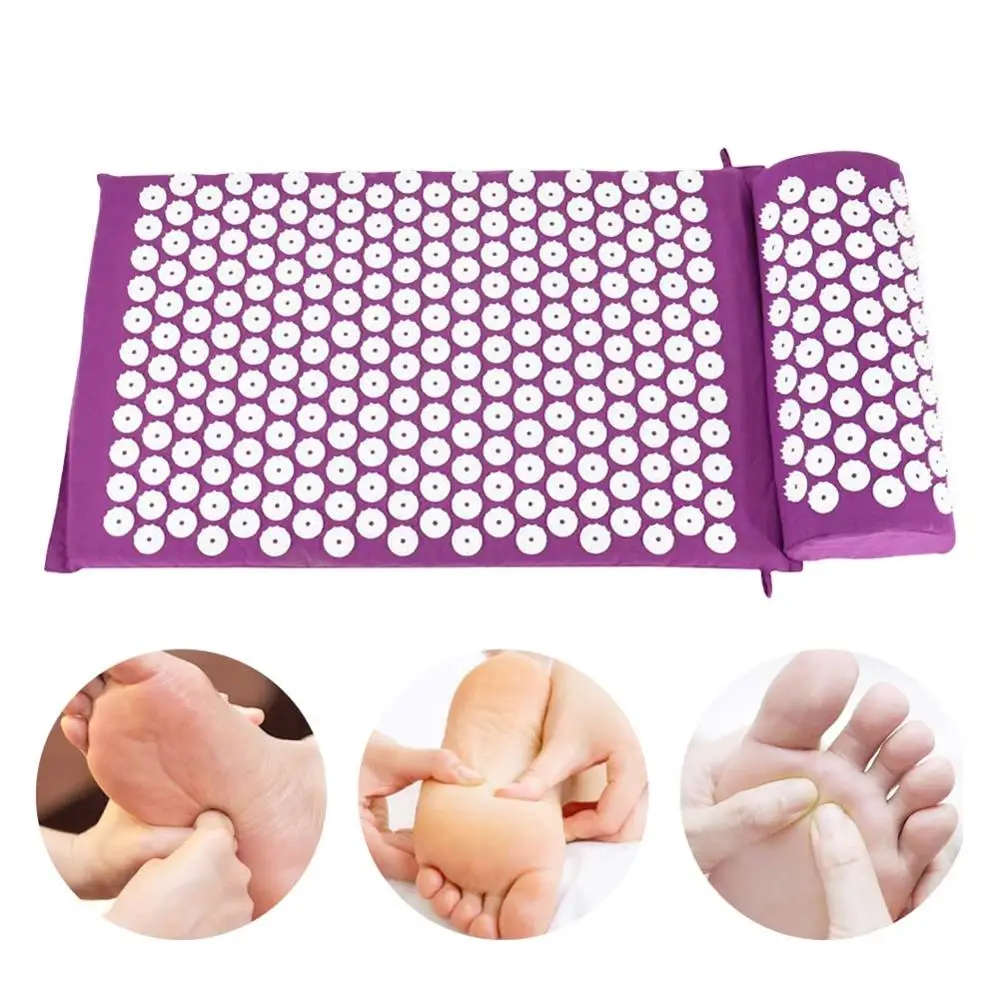 Massager Cushion Acupuncture Sets Relieve Stress Back Pain Acupressure Mat Pillow Massage Spike Acupuncture Massage Relaxation 1 Massager Cushion Acupuncture Sets Relieve Stress Back Pain Acupressure Mat Pillow Massage Spike Acupuncture Massage Relaxation 3