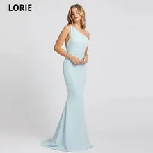 LORIE – robe De soirée De forme sirène en Satin, Simple, asymétrique, épaule dénudée, dos nu, tenue De bal, 2021 