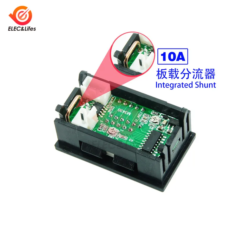 Digital Voltmeter Ammeter DC 100V 10A 50A 100A LED Display Panel Tester