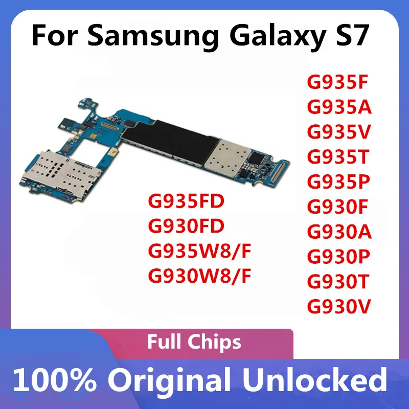 Разблокированная материнская плата для Samsung Galaxy S7 G935F G935A G935V G935T G935P G930F G930A G930P G930T