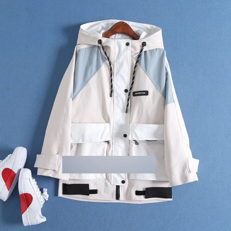 

Tq35 Spring New Style WOMEN'S Dress Loose-Fit Korean-style Short Hooded Wind Coat Women's Fashion Students