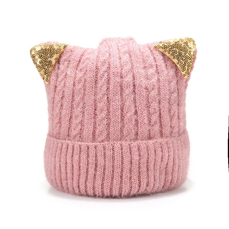thumbnail image 2 of Girl Beanie Winter Earflap Hat Fleece Knit Warm Co... – Vicedeal 2 of 10