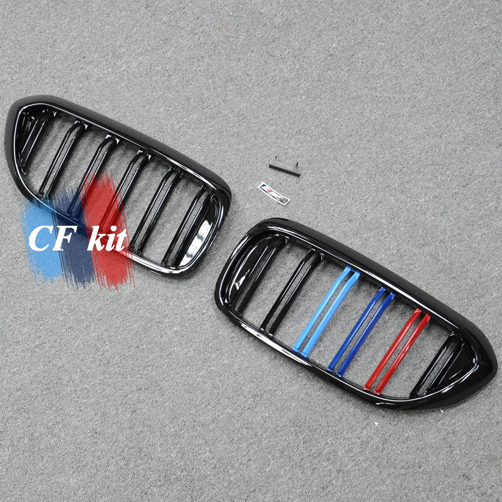 

CF Kit Glossy Black&M-Color Front Grille For BMW 5 Series G30 G31 Racing Grills Car Styling