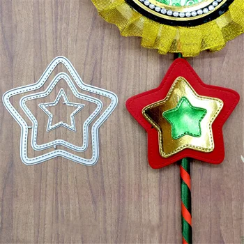 

Kokorosa Star Layer Frame Dies for Card Making Metal Cutting Dies Scrapbooking Craft Dies Stencil Die Cut