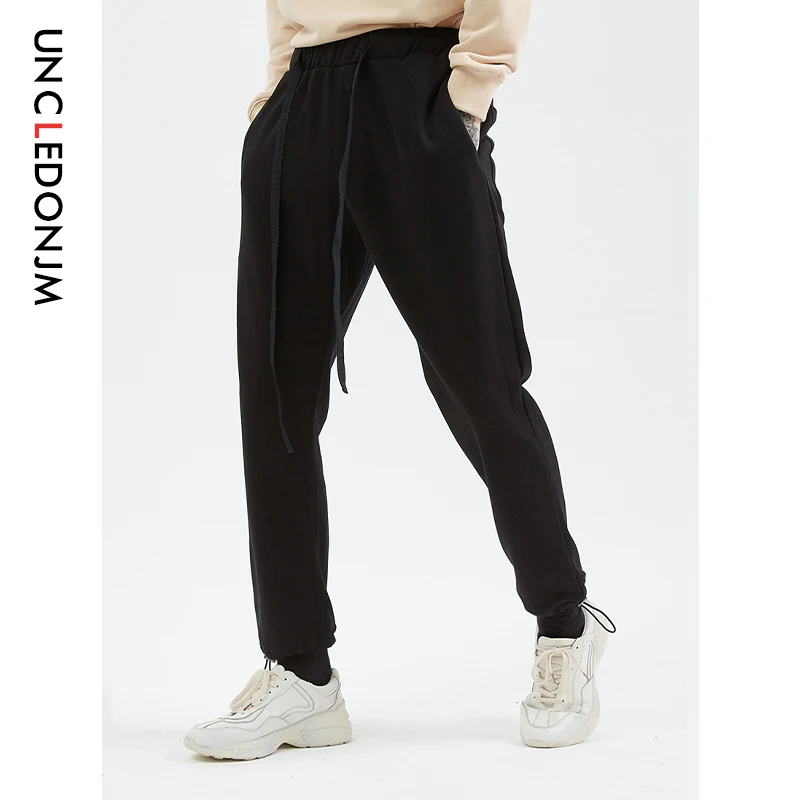 

UNCLEDONJM Men Joggers Brand Male Trousers Casual Pants Sweatpants Jogger Grey Casual Elastic Cotton GYMS Drawstring Pants 570W