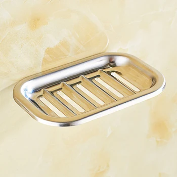 

New Punching Type Stainless Steel Soap Dishes Wall-Mounted Bathroom Soap Holder Shower Soap Dish Tray kitchen Accessories